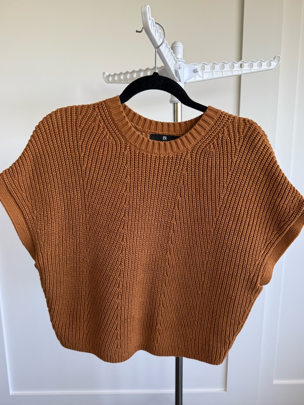 Banana Republic Cotton Ribbed Knit Short Sleeve sweater - Picture 2 of 5